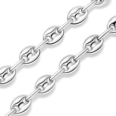 Chaine Argent 925 - Grains de café 5.6mm - 45cm