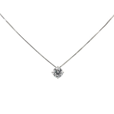 Chaine Argent et Oxyde de zirconium 6mm