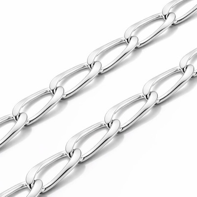 Chaine Argent maille Cheval - 4mm - 40cm