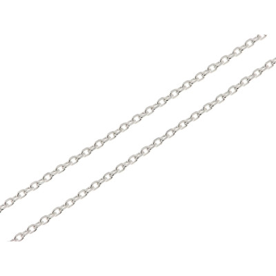 Chaine Argent Maille Forçat 1.5mm - 50cm 