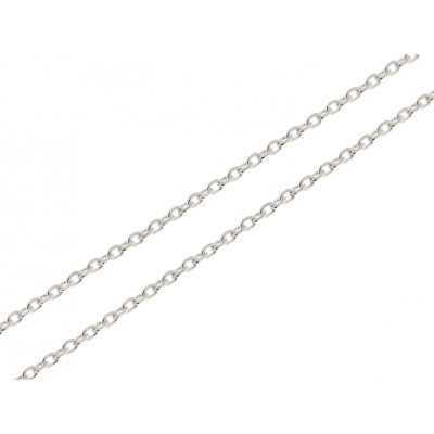 Chaine Argent Maille Forcat  1.5mm - 55cm