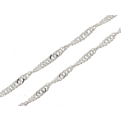 Chaine Argent Maille Singapour 2.4mm - 45cm