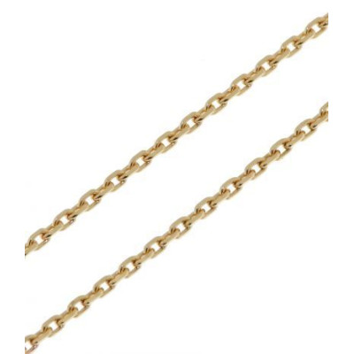 Chaine Or Jaune 375 maille forçat 1.6mm - 45cm