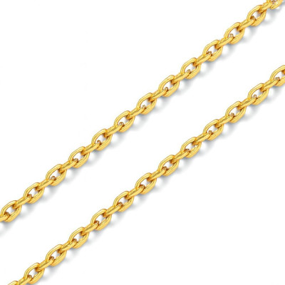 Chaine Or Jaune 375 maille forçat 1.7mm -  50cm