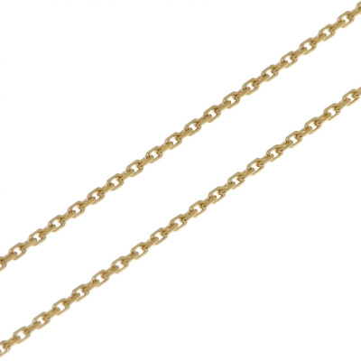 Chaine Or Jaune 375 maille forçat 1mm - 45cm