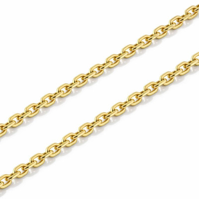 Chaine Or Jaune 750 maille forçat 1.8mm - 50cm