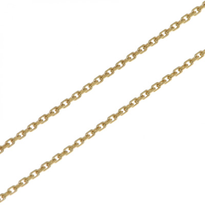 Chaine Or Jaune 750 maille forcat 1mm - 50cm