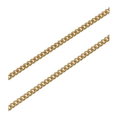 Chaine Or Jaune 750  maille gourmette 1.6mm - 40cm
