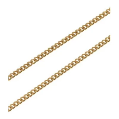 Chaîne Maille gourmette 50 cm Plaqué Or 18 carats 750//1000 Bijoux Femme