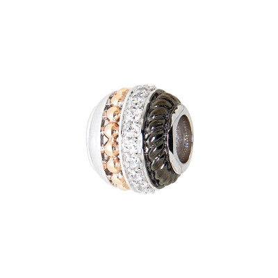 Charm en Argent 925 3 tons et Oxydes 