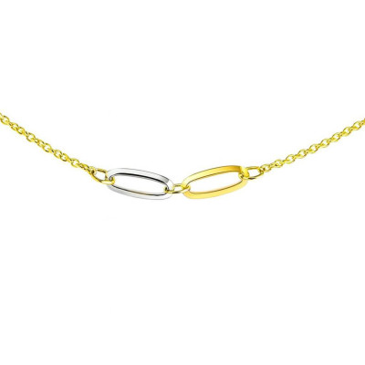 Collier 2 Ors 750 Motifs ovales