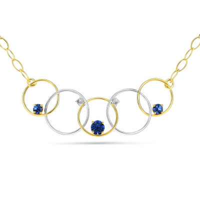 Collier 2 Ors Tanzanite et Diamant
