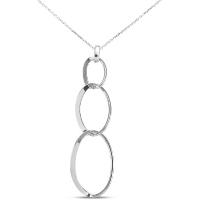 Collier Argent 925 3 ovales