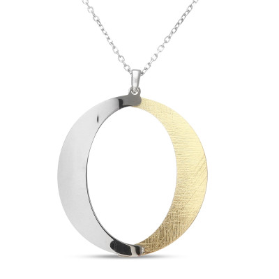 Collier Argent 925 cercle 2 tons