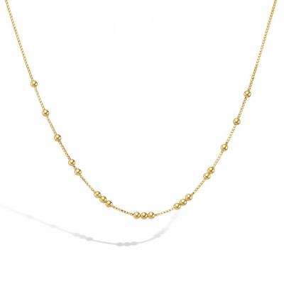 Collier Argent 925 doré boules d'argent 