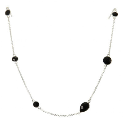 Collier Argent 925 et Onyx