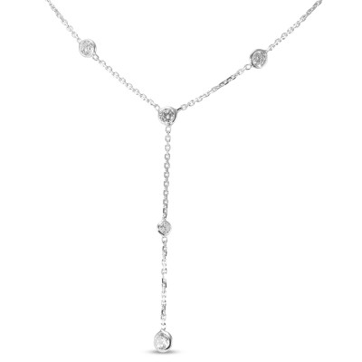 Collier Argent 925 et oxydes de zirconium