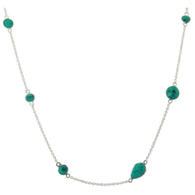 Collier Argent 925 et Turquoise reconstituée