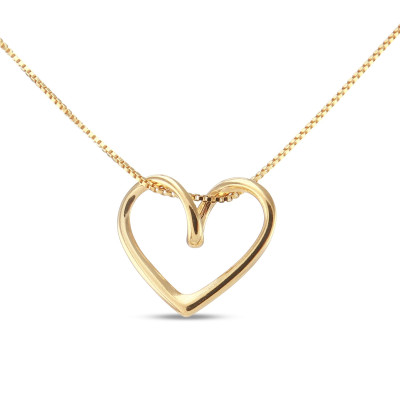 Collier Argent Doré 925 coeur