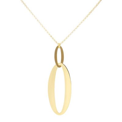 Collier Argent Doré Maillons ovales