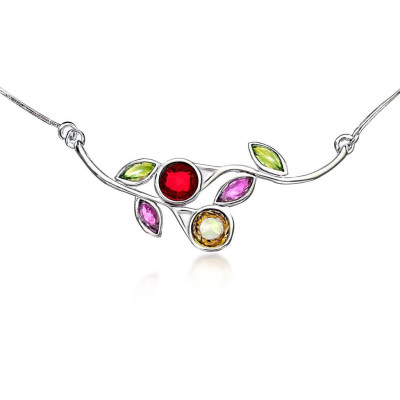 Collier Argent  Multicolore