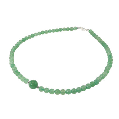 Collier Aventurine 6-10mm et Argent