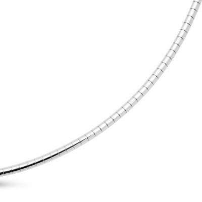 Collier Cable Argent 925 - Maille oméga 1.8mm - 40cm