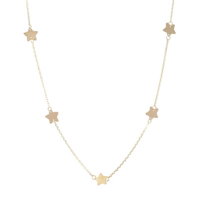 Collier Or Jaune 375 Etoiles