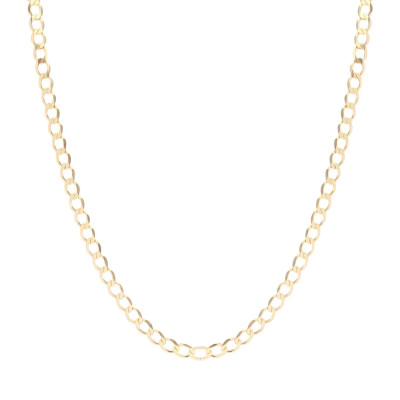 Collier Or Jaune 375 Maille Gourmette 3.7mm x 50cm
