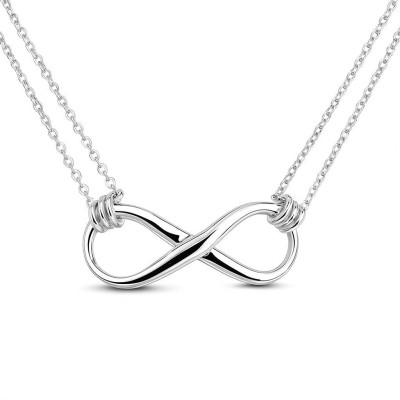 Collier Signe Infini en Argent 925 Rhodié