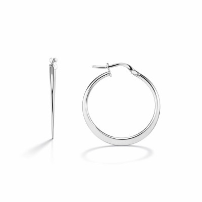 Créoles Argent rhodié 1,5x24mm