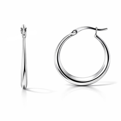 Créoles Argent rhodié 2,6x23mm