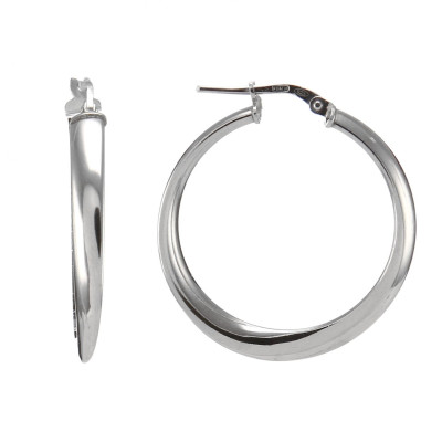 Créoles Argent rhodié 4x30mm