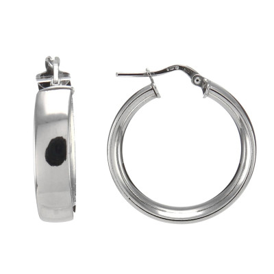 Créoles Argent Rhodié 6x26mm