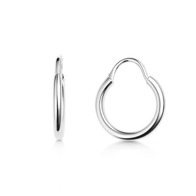 Créoles Argent Section Ronde 2mm Diam 13mm 
