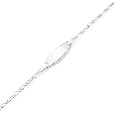 Gourmette Argent Enfant Maille Figaro 1.1 2.2mm x 16cm