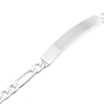 Gourmette Argent Homme Maille Figaro 6.8mm - 21cm