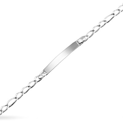 Gourmette Argent Maille Figaro Alternée 4.5mm x 18cm