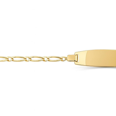 Gourmette bébé maille figaro en Or Jaune 375