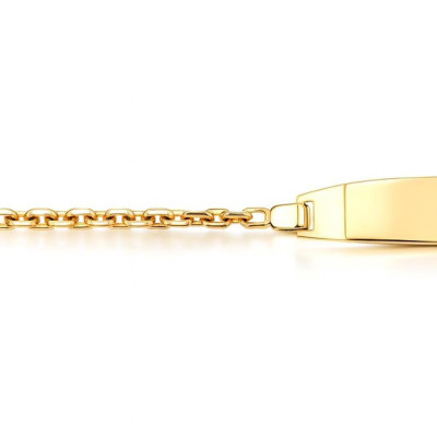 Gourmette bébé maille forcat en Or Jaune 375