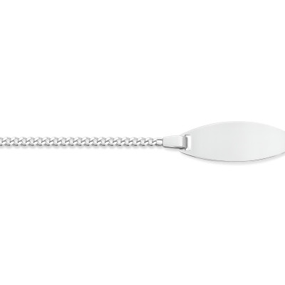 Gourmette bébé Or Blanc maille gourmette 1.1mm - 14cm