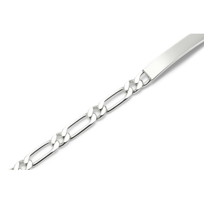 Gourmette Homme Argent Maille Figaro 6mm - 21cm