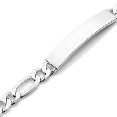 Gourmette Homme Argent Maille Figaro 7.3mm - 21cm