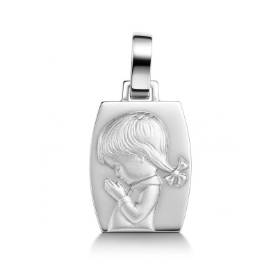 Medaille Bapteme Argent Fillette