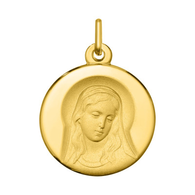 Médaille Vierge en Or jaune 375 (18mm)