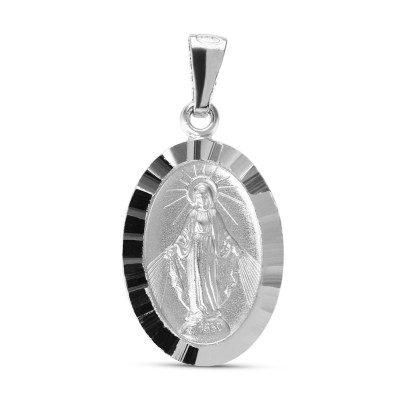 Médaille Vierge Miraculeuse Argent Rhodié