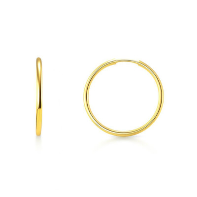 Mini Créoles 1mm x 10mm Or Jaune 750