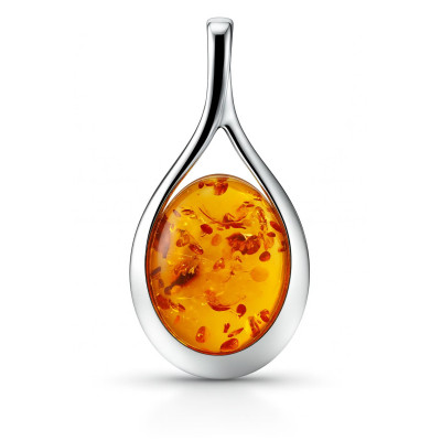 Pendentif Ambre Ovale 20x16mm