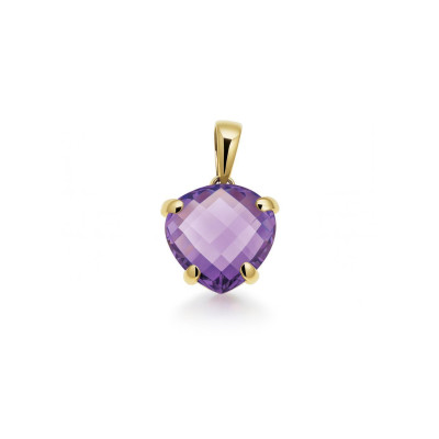 Pendentif Améthyste Dome 10mm Or Jaune