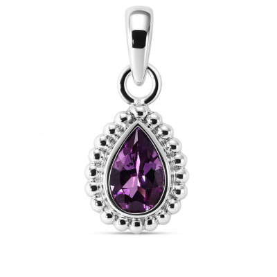 Pendentif Améthyste Poire 10x7mm en Argent